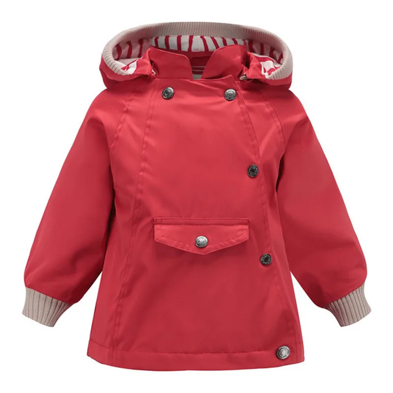 New Girls Rain And Windproof Warm Outerwear &amp Coats Children Collar Jackets Kids Spring Outside Casual Jacket | Детская одежда и