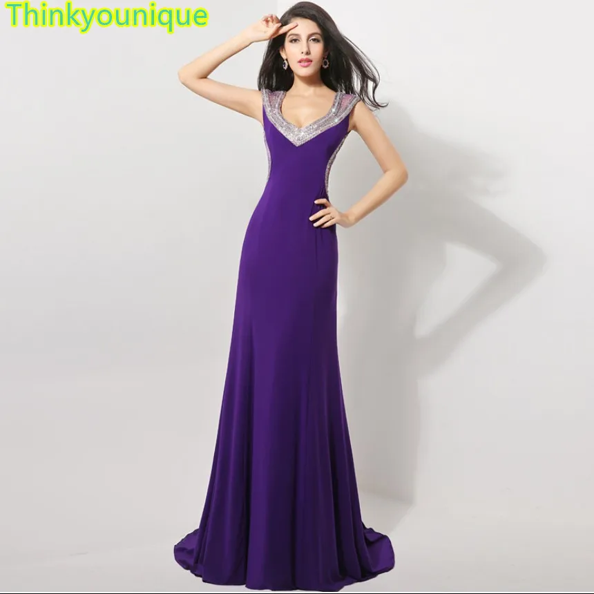 

Free shipping Royal blue/Purple Party Gown Formal Long Evening dresses vestido de festa longo robe de soiree abiti da sera TK057