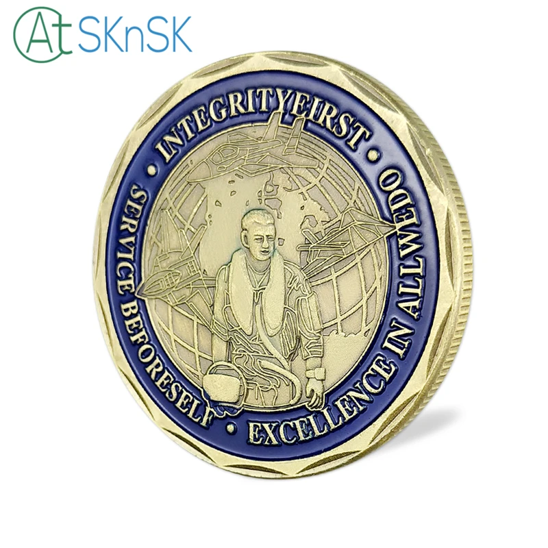 1 шт., монета USAF, монета св. Майкла, архангела, ВВС, дух вызова, монета, США, полиция безопасности, памятный медальон, сувенир, подарок