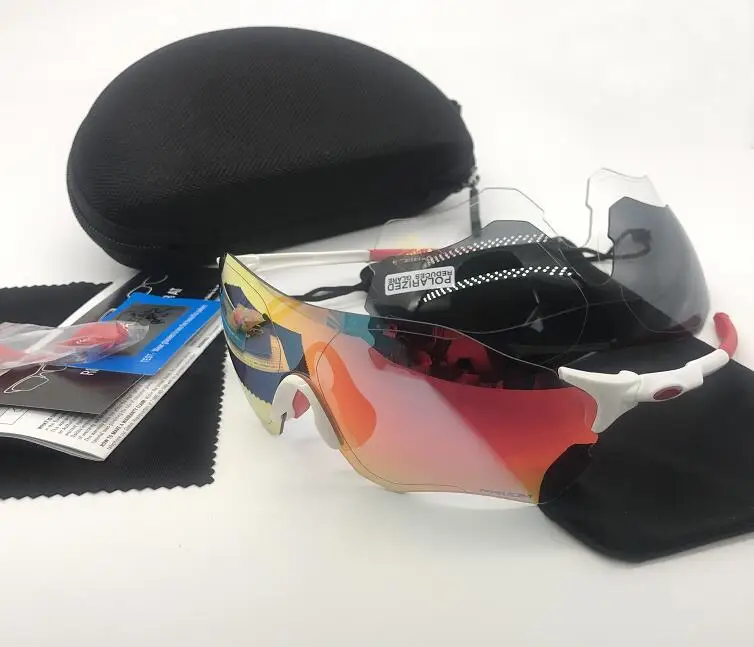 3 lens Polarized Поляризованные очки MTB дорожный велосипед солнцезащитные очки Спорт на открытом воздухе езда бег Рыбалка Велоспорт Солнцезащитные очки велосипед UV400 очки - Цвет: 3 lens Polarized