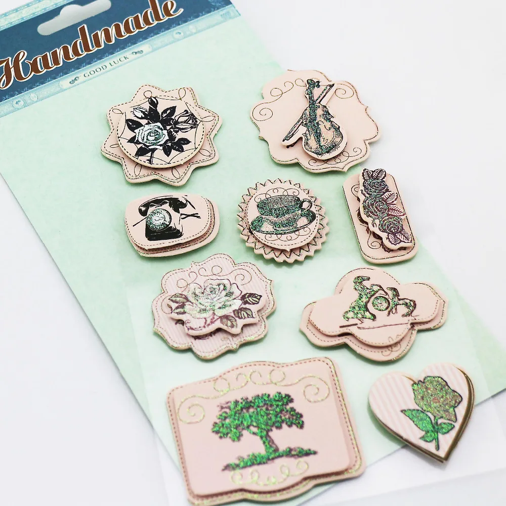 3D фотоэлемент для самостоятельного изготовления карт высечка винтажная бумага 6