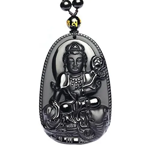 Koraba изящное ювелирное изделие C1lint7785631 обсидиан Samantabhadra Bodhisattva Сидящий слон мир