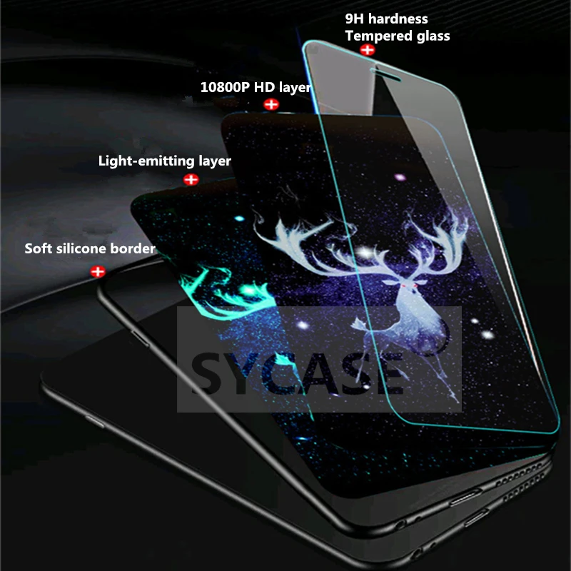 SYCASE световой пятнистости Стекло чехол для телефона OPPO R9 R9S R11 R11S R15 мечта R17 Plus все