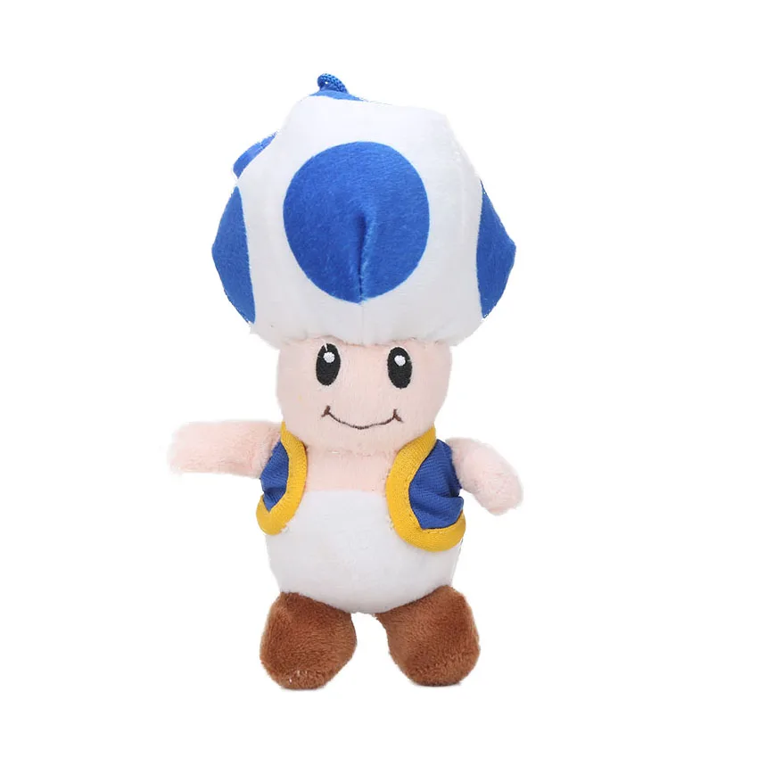 18cm blue mushroom Игра 25 см Super Mario Bros Luigi Йоши, мягкая плюшевая игрушка фигурка Косплей Runing Yoshi животные куклы игрушки peluches bebe - Цвет: 18cm blue mushroom