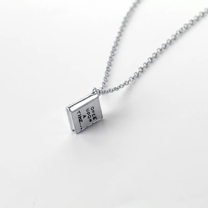 Новый дизайн ожерелье с подвеской в виде книги сказок винтажное античное