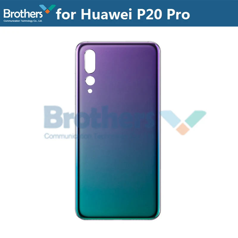 Корпус батареи для huawei P20 Pro батарейный отсек с объективом камеры металлический для huawei P20 Pro задний Чехол сменный верх - Цвет: Aurora no Lens