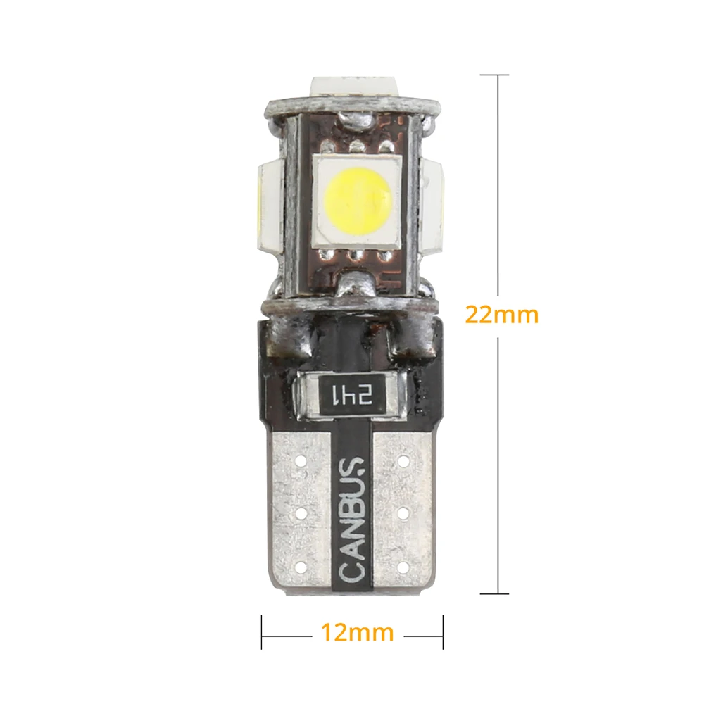 10 шт. Led T10 W5w 5smd 5050 Led Автомобильный светильник W5w 194 168 w5w лампы Белый Синий Красный DC 12V клиновидная лампа полоса указатель поворота светильник