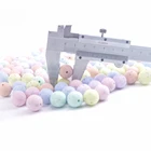 Силиконовые кунжута 15 мм 15 шт конфеты цвета круглые бусины сделай своими ругами слингобусы Жевательная из силикона бусины BPA Бесплатный Детский Прорезыватель продукты