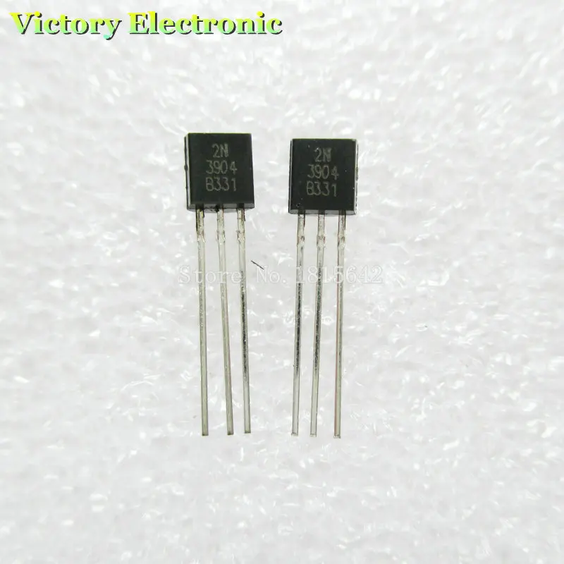 100 шт. 2N3904 3904 TO-92 0.2A 40V NPN новый триодный транзистор | Электронные компоненты и