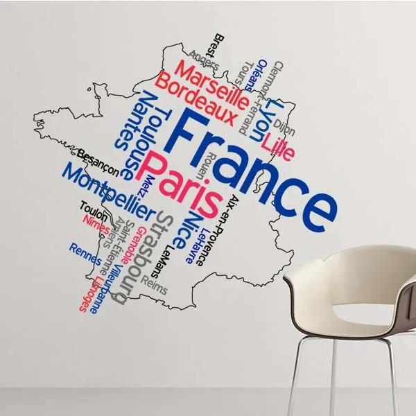 Карта город Франция отметка знаковая Национальный флаг архитектура