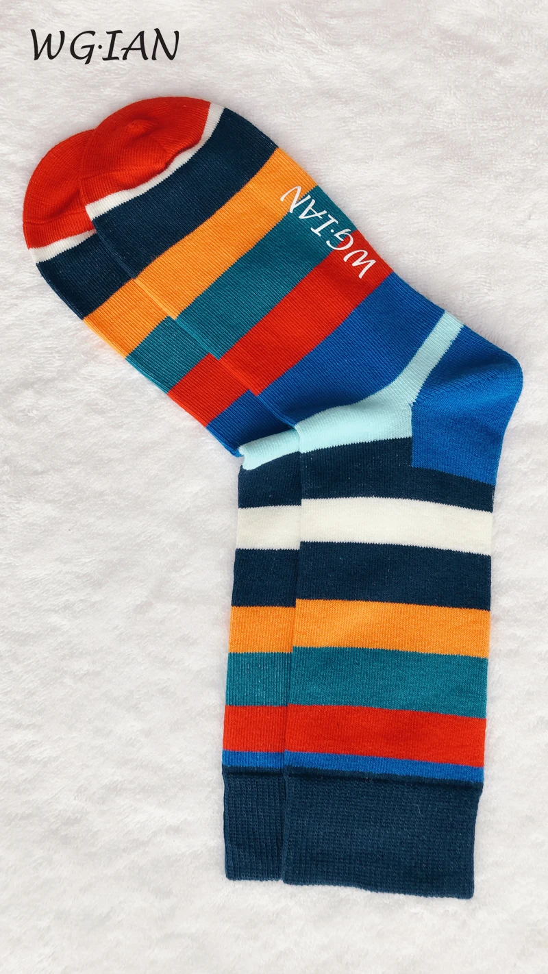 Женские носки из хлопка в полоску Happy Socks