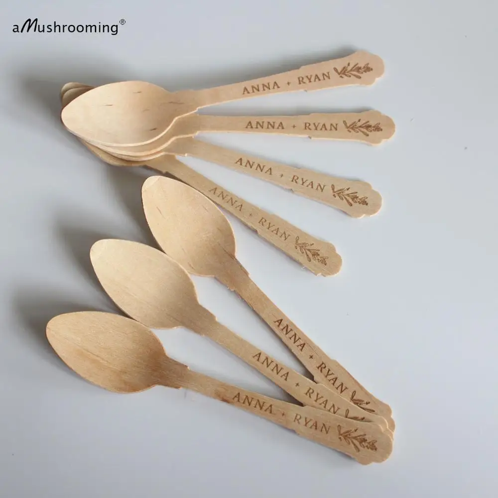 100 персонализированные классические ложки для вечеринки пользовательское имя