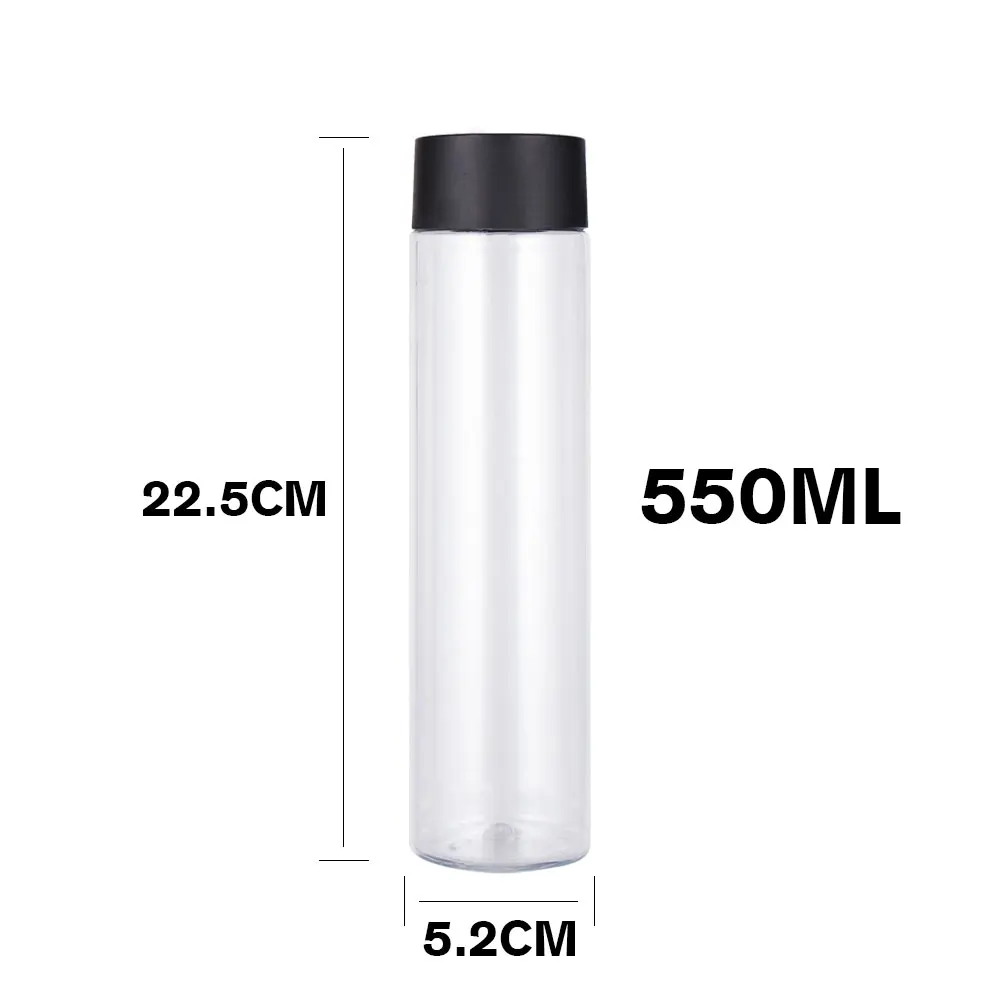 Matte cap 550ml Пластик Бутылки для воды 300/400/500/600 мл ПЭТ-бутылка для воды напиток одноразовые надписью "My bottle" герметичные шаблон - Цвет: Matte cap 550ml