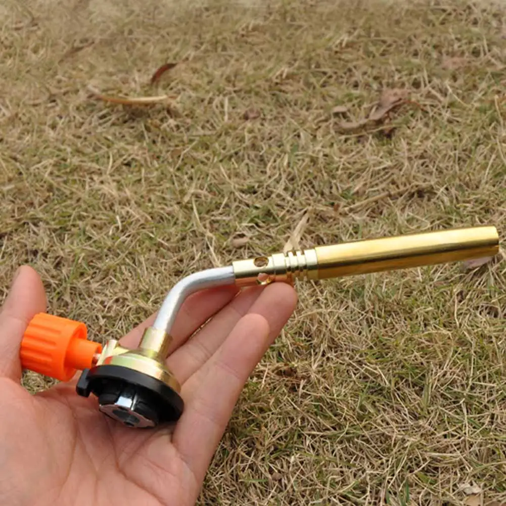 

Outdoor Portable Manual Ignition Butane Burner Blower Welding Copper Tube Butane Gas Torch Flame Gun for Kitchen Picnic Cooking