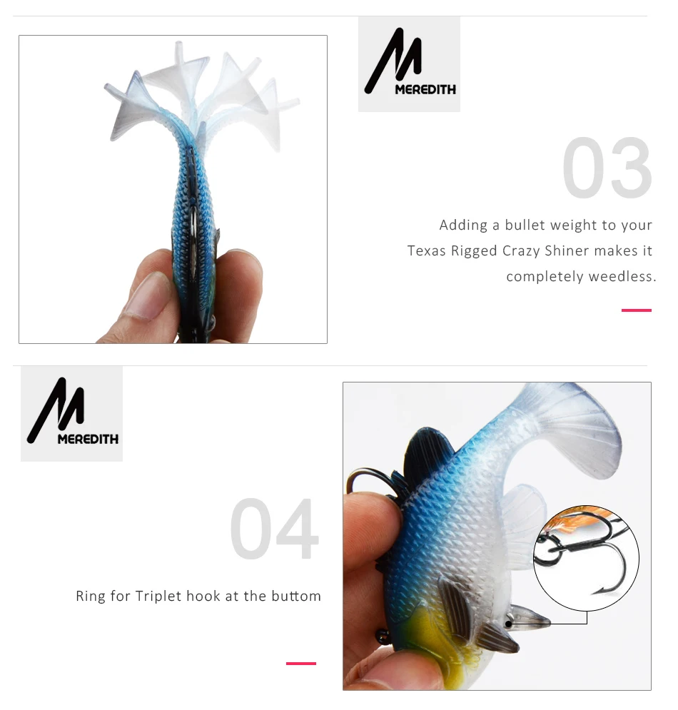 Meredith 3,1" Sunfish 3 шт. 21,6 г 8 см свинцовая наживка для рыбалки, искусственные мягкие приманки, мягкие воблеры для рыбалки, свинцовая наживка, Снасть