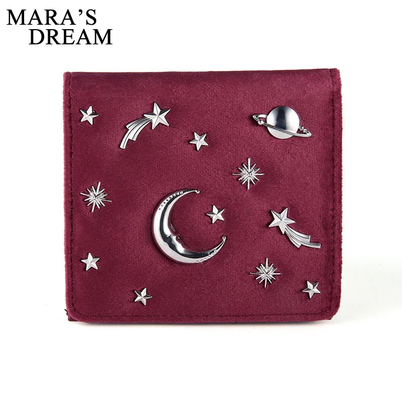 Женский бархатный кошелек Mara's Dream тонкий короткий из искусственной кожи с