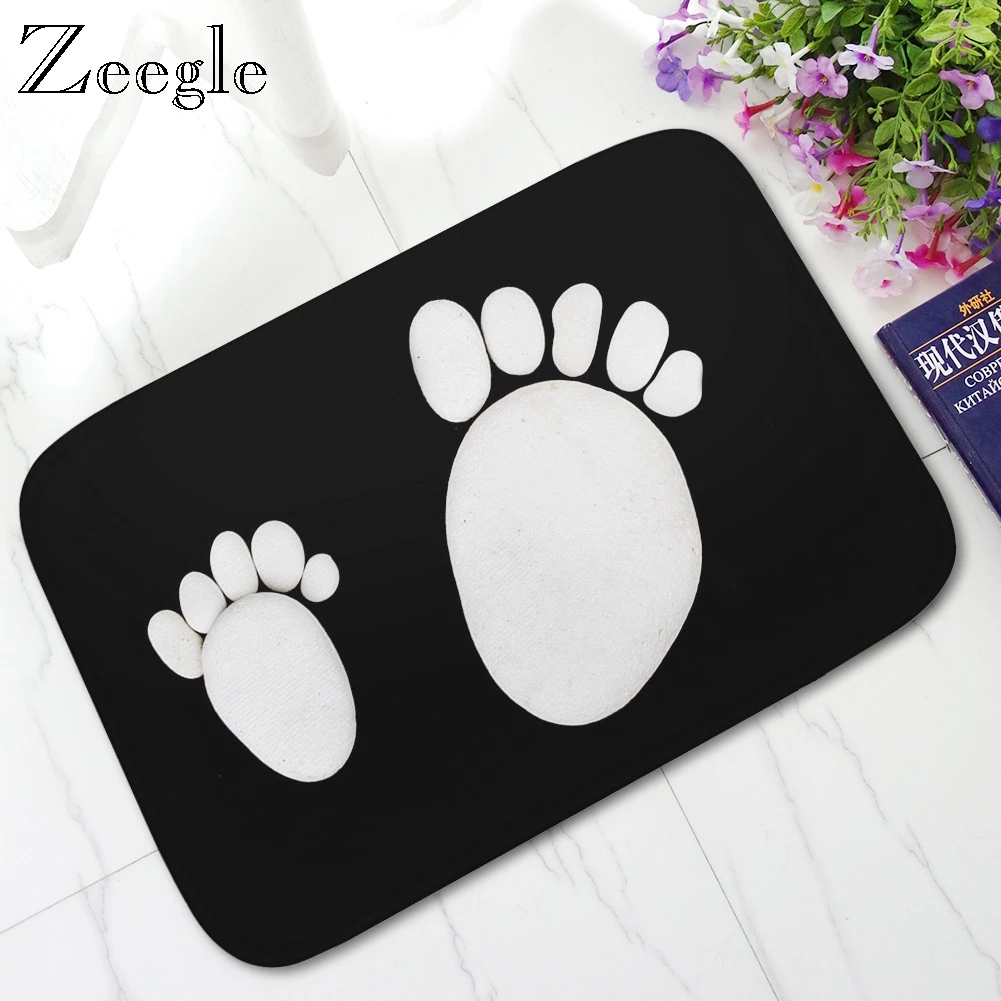 

Zeegle Flannel Outdoor Rugs Home Entrance Doormat Non-slip Area Rug Living Room Kids Bedroom Carpet Bedside Rugs Bathroom Mat