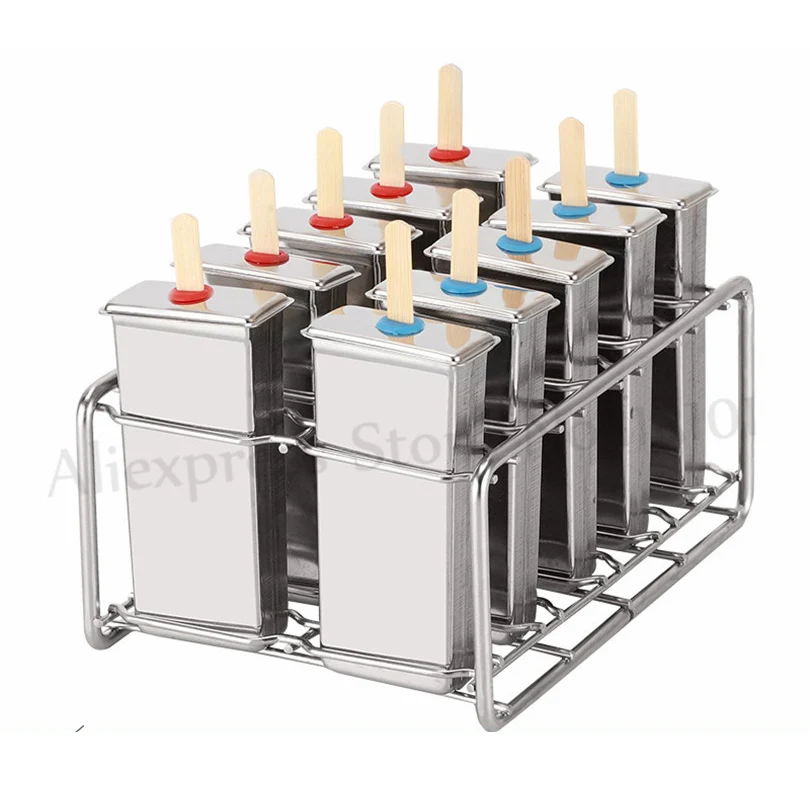 Мороженое из нержавеющей стали 10 ячеек/партия|Мороженицы| |