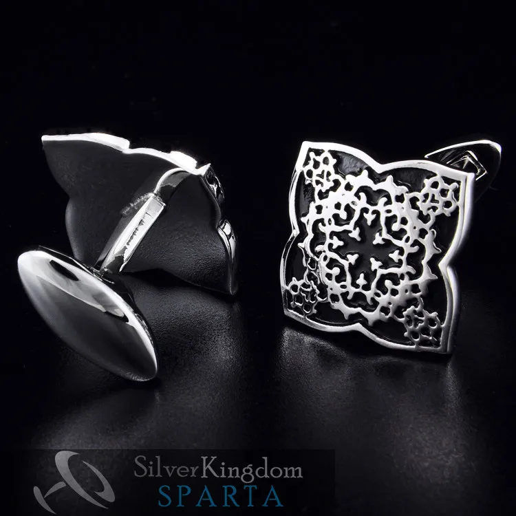 Спарта османские белые золотые гальванические запонки мужские + Бесплатная