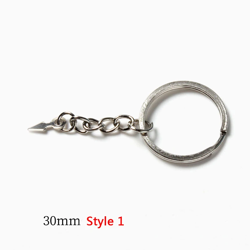 30mm Style 1 20 шт./лот, размер 25 мм, 30 мм, 4 стиля, брелоки для сумок, серебряный цвет, круглые брелоки, подходят для самостоятельного изготовления ювелирных изделий - Цвет: 30mm Style 1