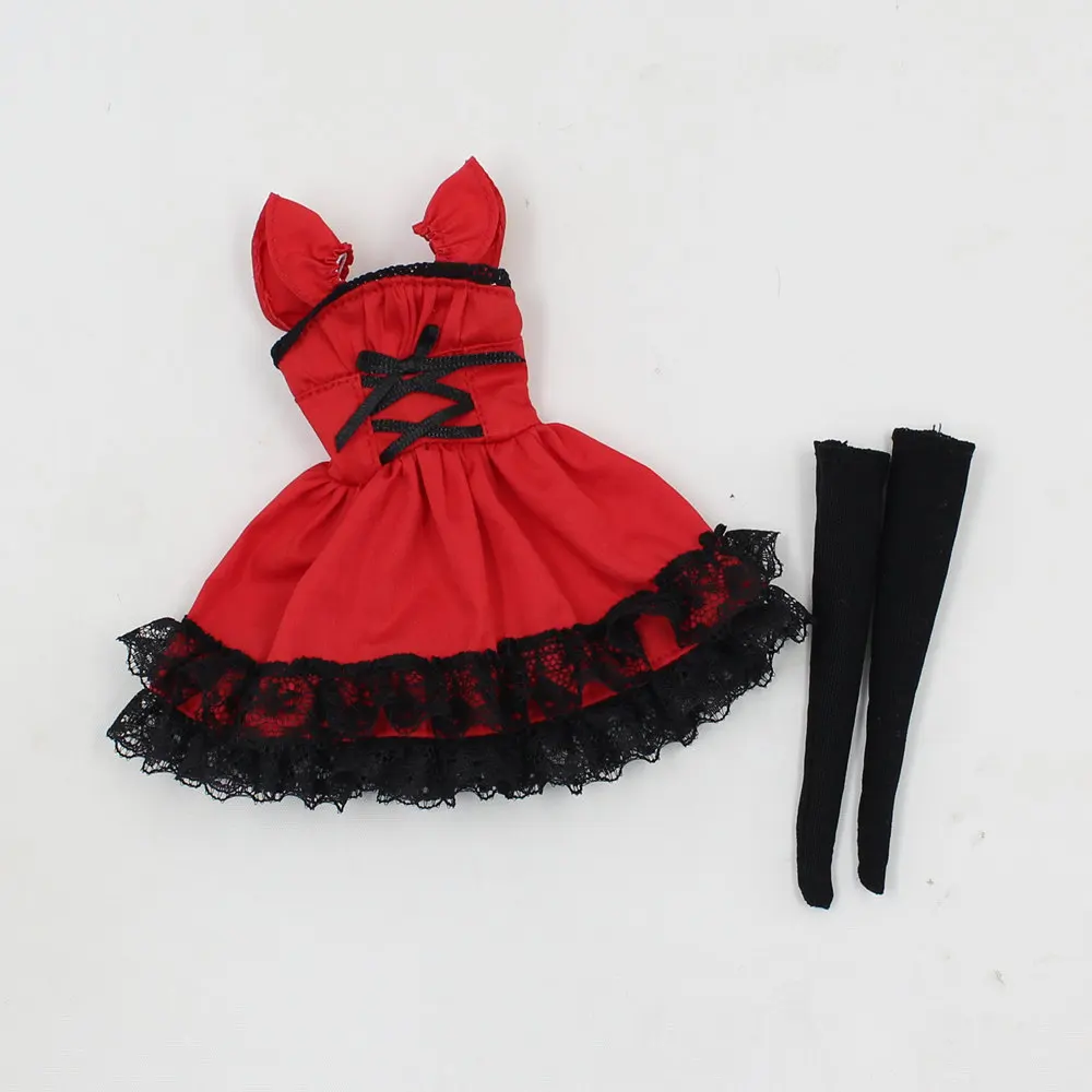 Like a picture Fortune Days DBS 1/6 BJD кукольная одежда красная юбка Лолиты для Neo DBS куклы 30 см игрушки - Цвет: Like a picture