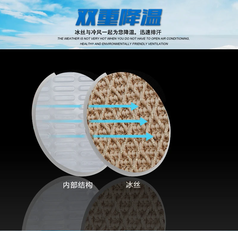 Летняя прохладная охлаждающая подушка для сиденья автомобиля крышка