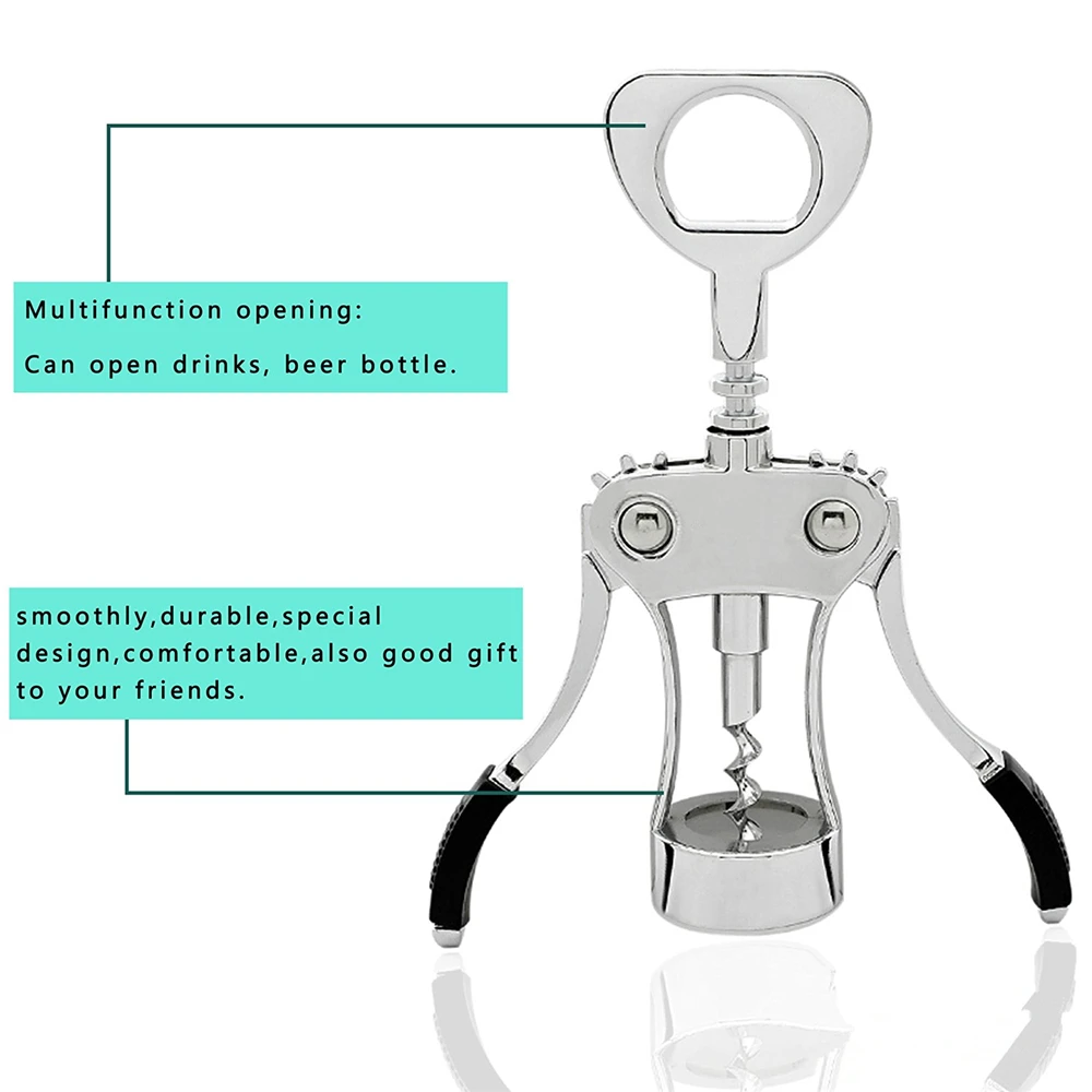 Роскошные Нержавеющей Стали Красное Вино Бутылки Пива Открывалка Штопор Крыло |