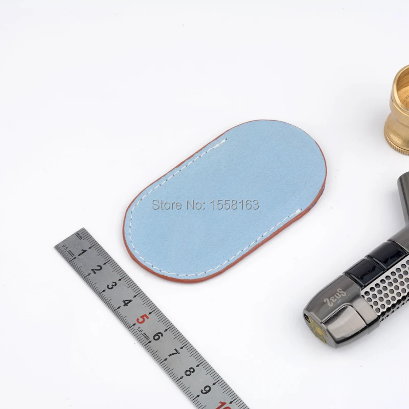 Светло-голубой кожаный карман для резки сигар из овечьей шкуры пожилых | Дом и сад