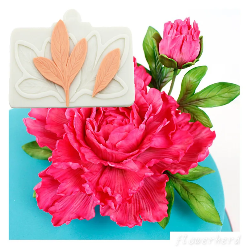 Листья пиона и нарядное кружевное платье для маленьких девочек Пресс форм в виде