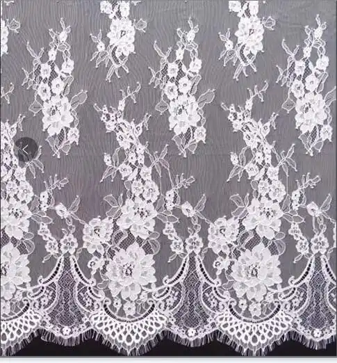 LASUI 1.5m*3m=1piece beautiful white/black hollow thin eyelash lace fabric French for diy Weeding Dress Accessories C0205 | Дом и сад