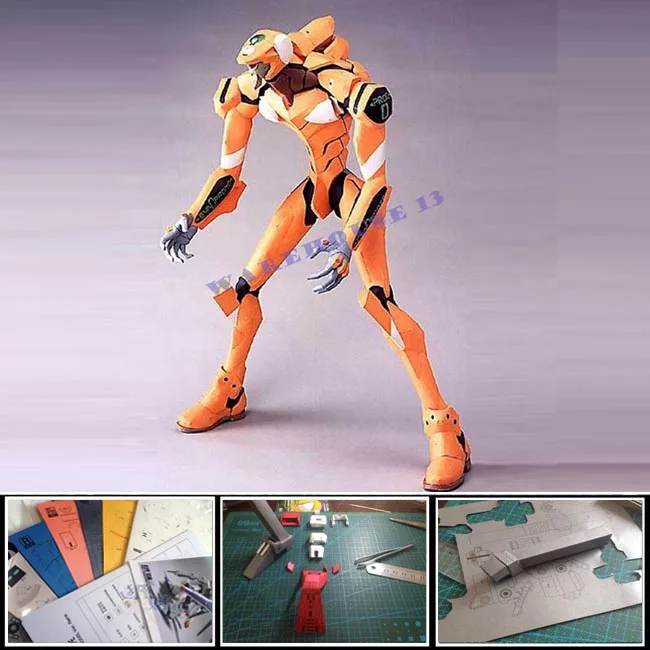 Новый 2016 Бумага модель ЕВА ремесло Аниме Евангелион EVA00 TESTTYPE робот модели 65 см