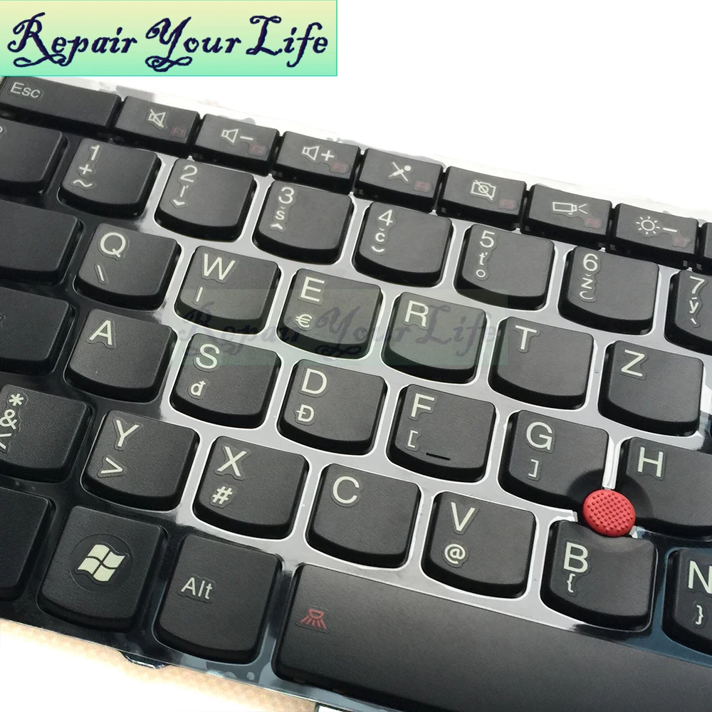 Клавиатура для ноутбука Lenovo Thinkpad X121/X130/X131 с рамкой и красным наконечником|laptop