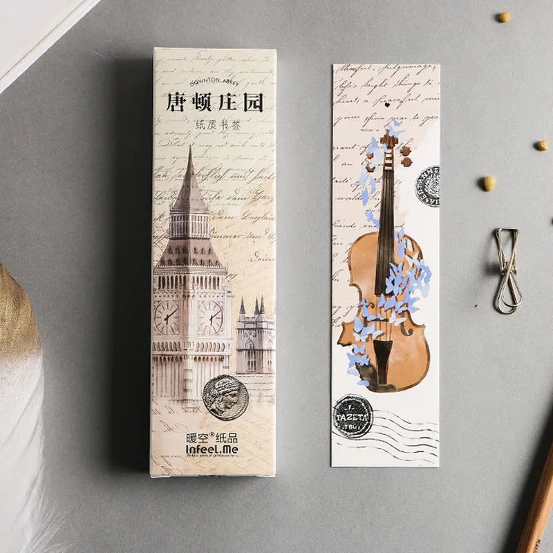 30 шт./кор. Европейская архитектурная Закладка messag карты Бумага Bookmarks kawaii Детские