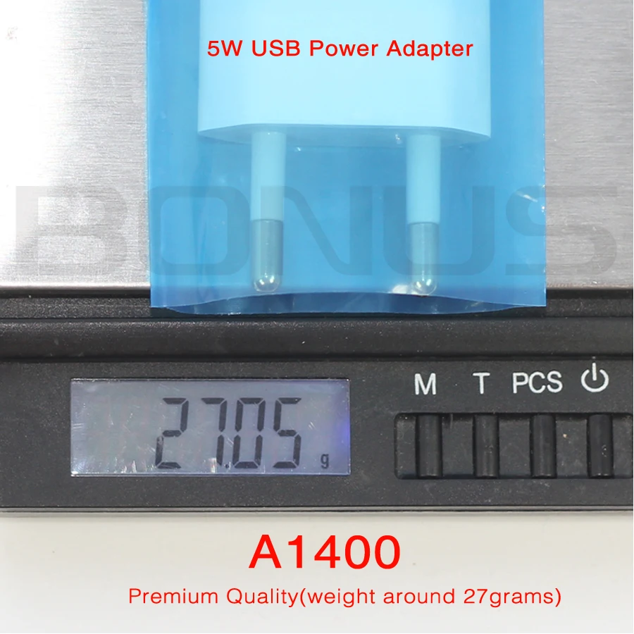 Высококачественный 27г USB адаптер питания A1400 зарядное устройство EU Plug для iPhone 10шт/лот с коробкой.