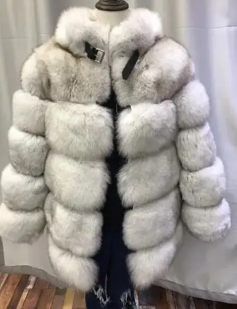 as picture Женская Шуба женская шуба из натурального меха куртка из натурального меха - Цвет: as picture