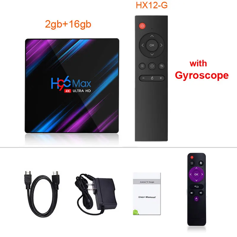 16gb-HX12-G Smarture H96 MAX RK3318 Android 9,0 OS Rockchip RK3318 cpu 2,4G& 5G WiFi BT 4,0 Google Play Store RKMC 18,0 медиаплеер - Цвет: 16gb-HX12-G