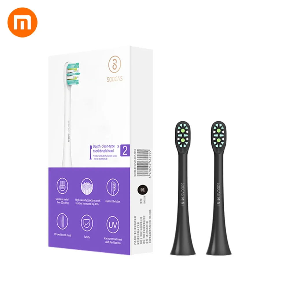 Горячая Оригинальная Xiaomi Mijia Soocare 2 шт. сменная звуковая электрическая зубная