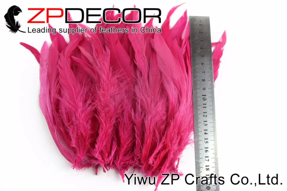 ZPDECOR 200 шт./лот 15-20 см (6-8 дюймов) ручной выбор красивый ярко-розовый окрашенные