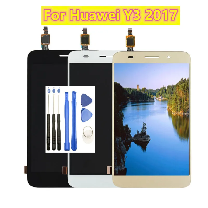 5 0 &quotЖК для Huawei Y3 2017 ЖК дисплей и сенсорный экран в сборе Ремонт Часть Аксессуары