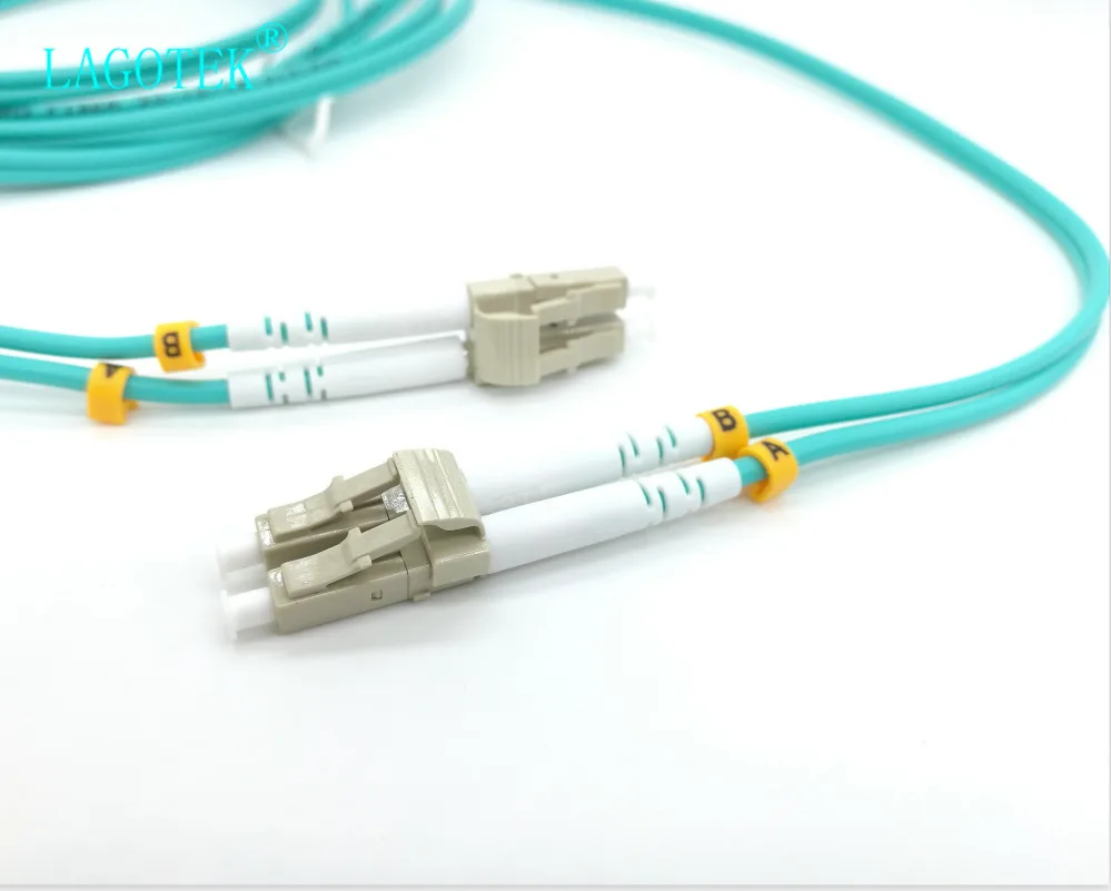 10 шт./лот 3 м LC к OM3 OM4 мультимодовый 10G волоконный патч корд дуплексный мм 50/60 мкм