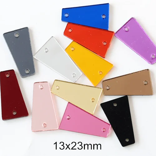 Mix Color-15 37 форм 50 шт разноцветные акриловые зеркальные пришивные стразы с плоской задней стороной для шитья камней с отверстиями для DIY блестящей одежды B1131 - Цвет: Mix Color-15