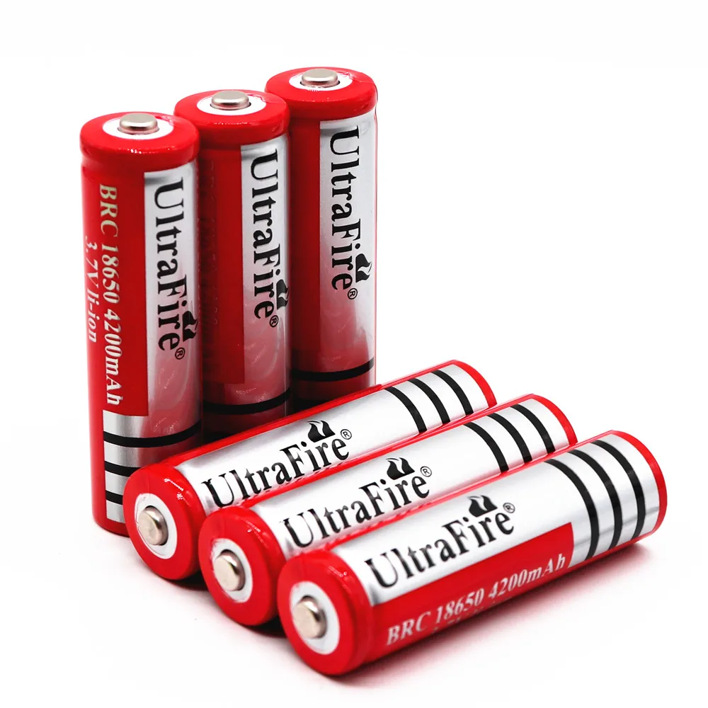 18650 3.7V 4200 mAh Li-ion Rechargeable Battery for LED Flashlight or Electronic Gadget | Электроника