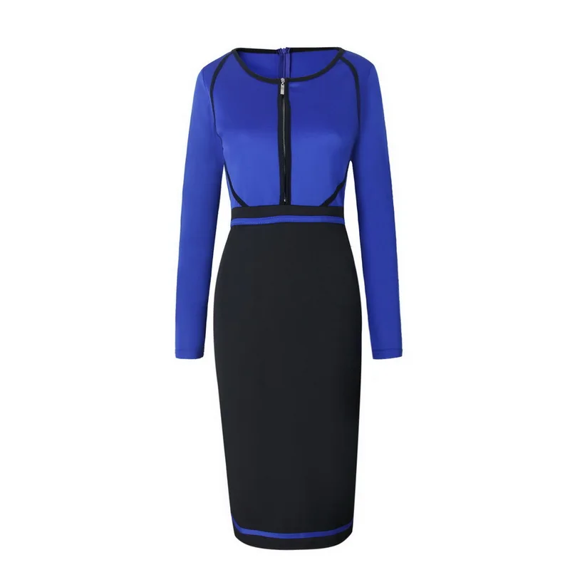 Veekle Для женщин летние офисные Платье-футляр Bodycon Лоскутная Цельный установлены с