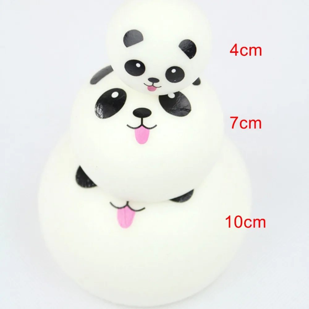 Random color 10/7/4 cm Kawaii Jumbo Soft Squishy Panda Scented Buns Bread Fun Toy Stress Reliever Squeeze Steam bread | Игрушки и хобби