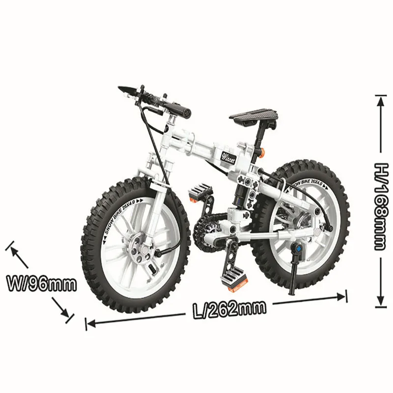 Новинка 1:6 складной велосипед строительные блоки игрушки 242 шт. дешевые блоки классическая модель детские игрушки для детей подарок Кирпичи игрушки для детей