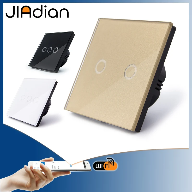 JIADIAN сенсорный выключатель Умный света панель настенный 1/2/3 банда wifi стандарт ЕС