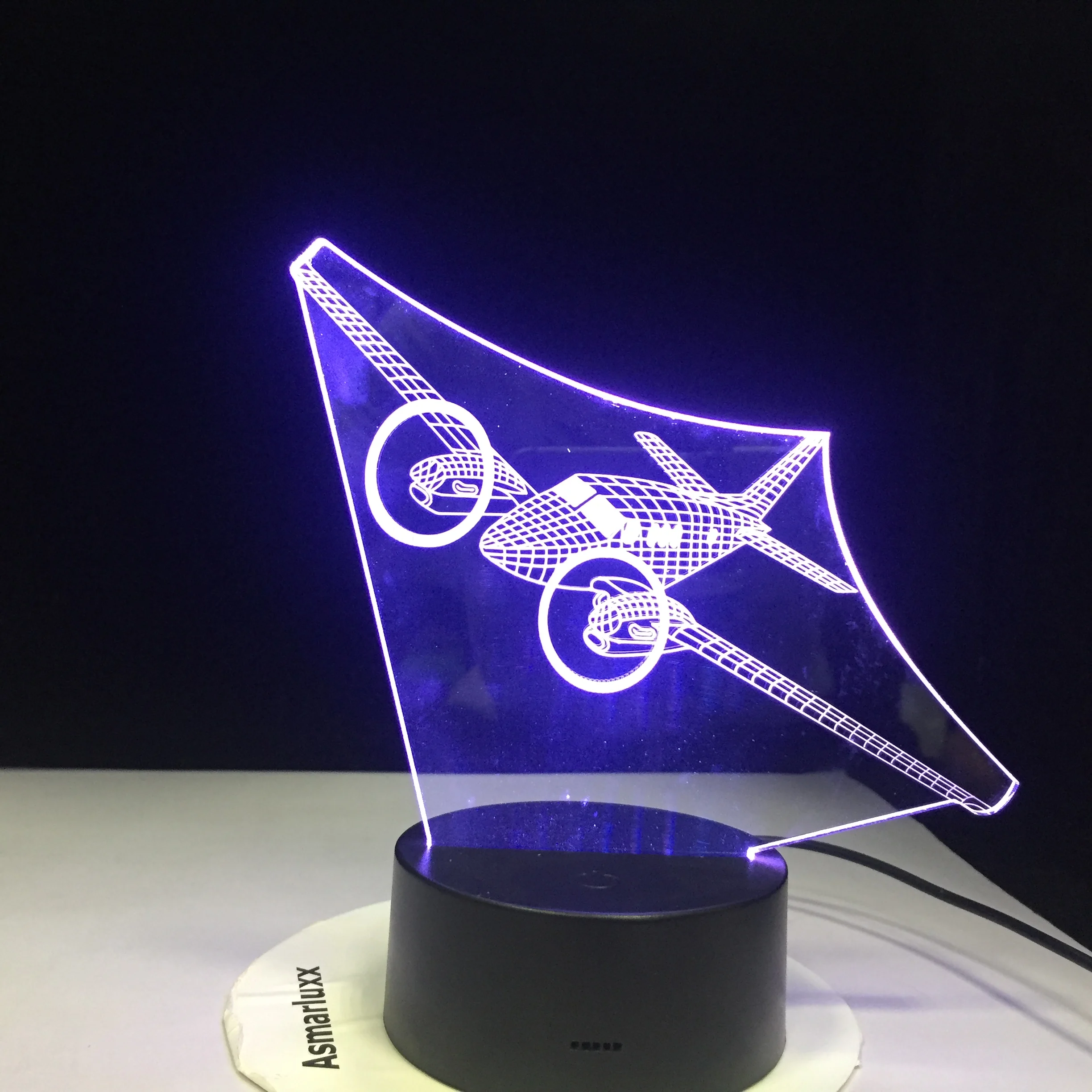3D Led домашний декор 7 видов цветов Изменение вертолета моделирование настольная