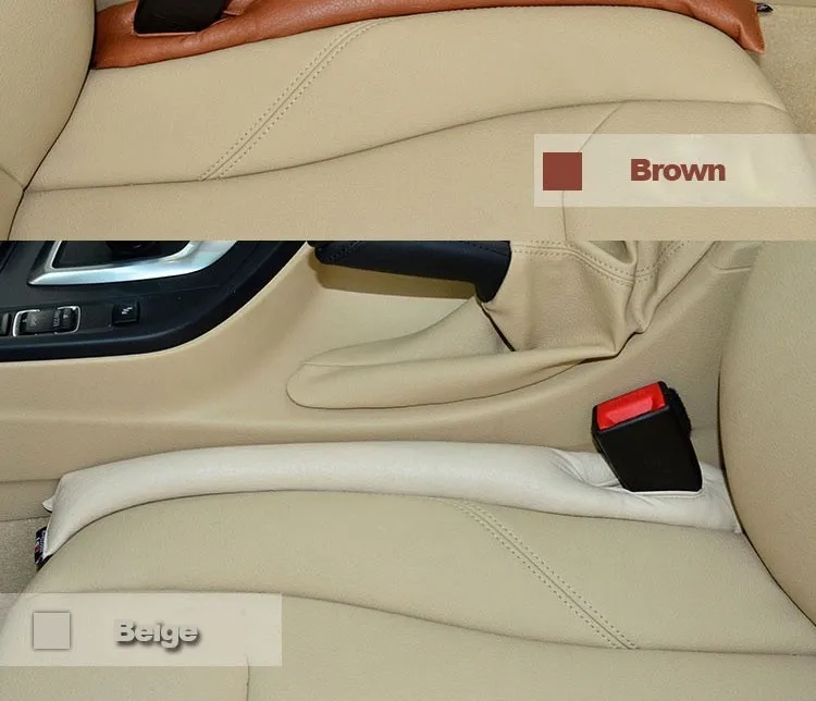 Car Seat Cushion Crevice Gap Stopper PU Leather Leakproof Protector Car Seat Cover Pad In-car Protection leaning Plug