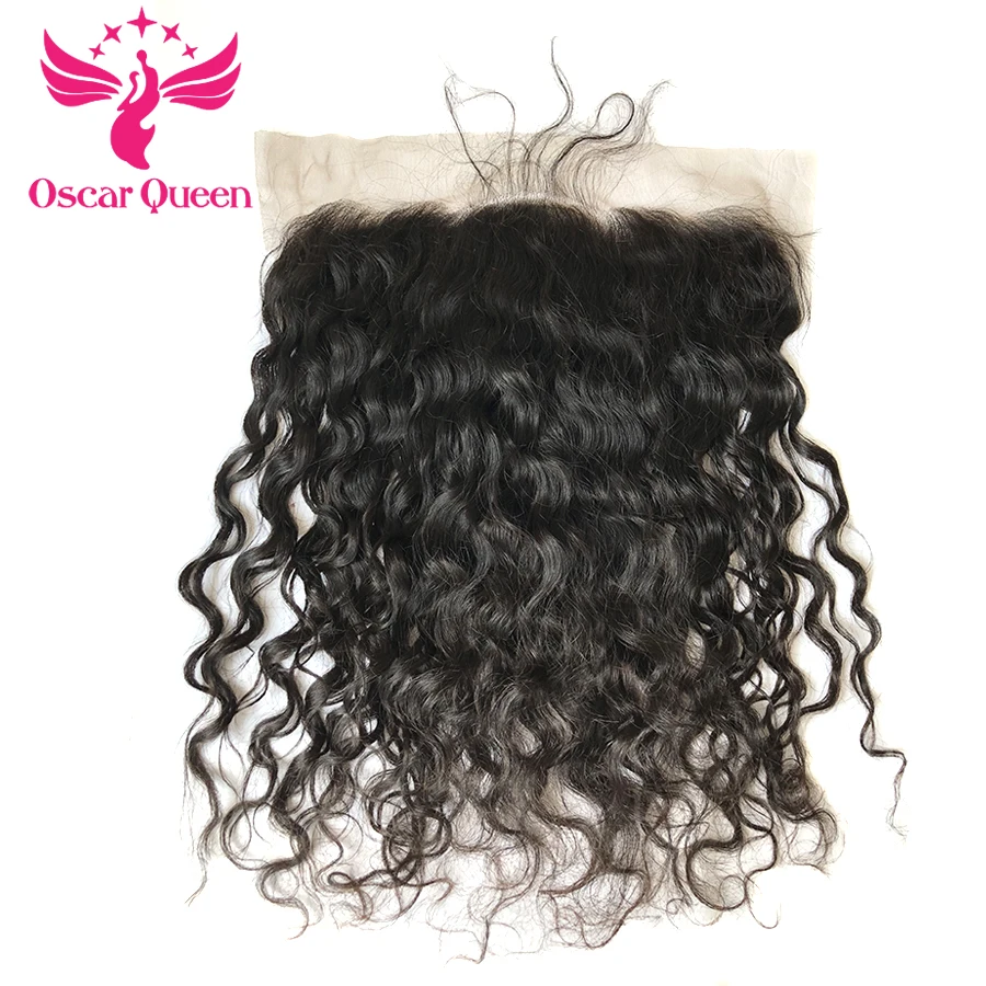 Человеческих волос естественная волна Кружева Фронтальная волосы уха до