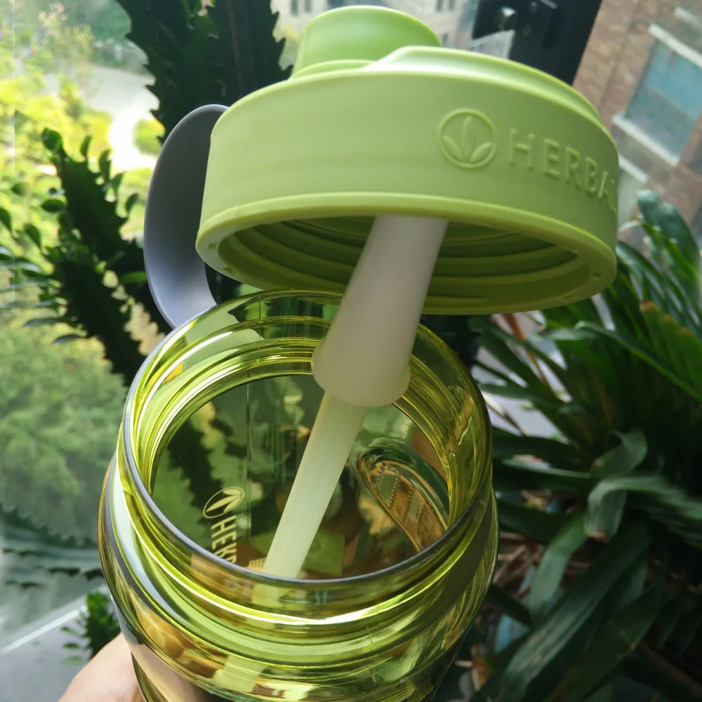 Питательная Зеленая Бутылка herbalife 1000 мл соломенного типа Спортивная пищевая